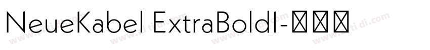 NeueKabel ExtraBoldI字体转换